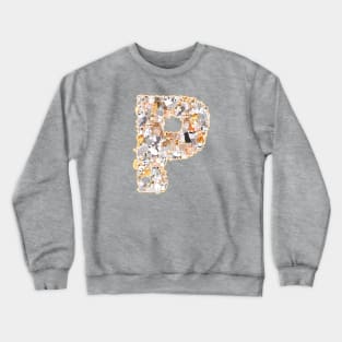 cat letter P(the cat forms the letter P) Crewneck Sweatshirt